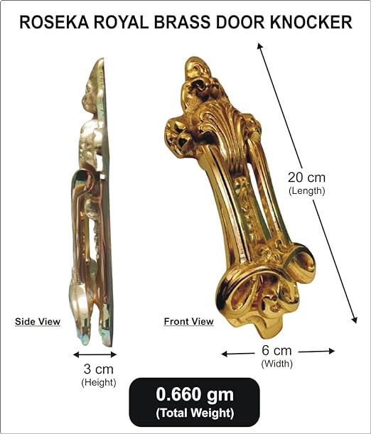 Brass Door Knocker Knockers for Main Door Gate Antique 7.5 Inch 2